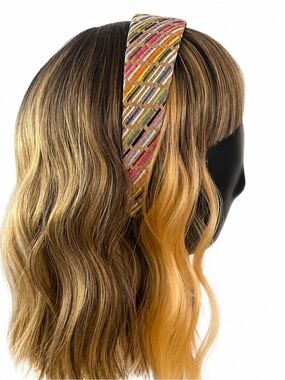 Multicolor Woven Padded Headband - Women Accessories